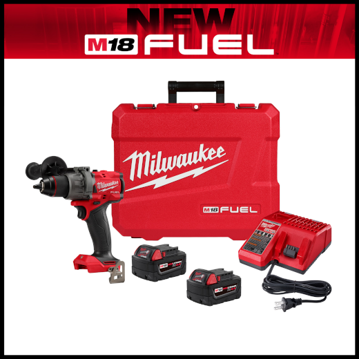 ENS. PERCEUSE 1/2'' M18 FUEL AVEC 2 BATTERIES XC5,0 ET CHARG